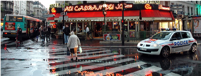 Boulevard Voltaire at Place Leon Blum in Paris